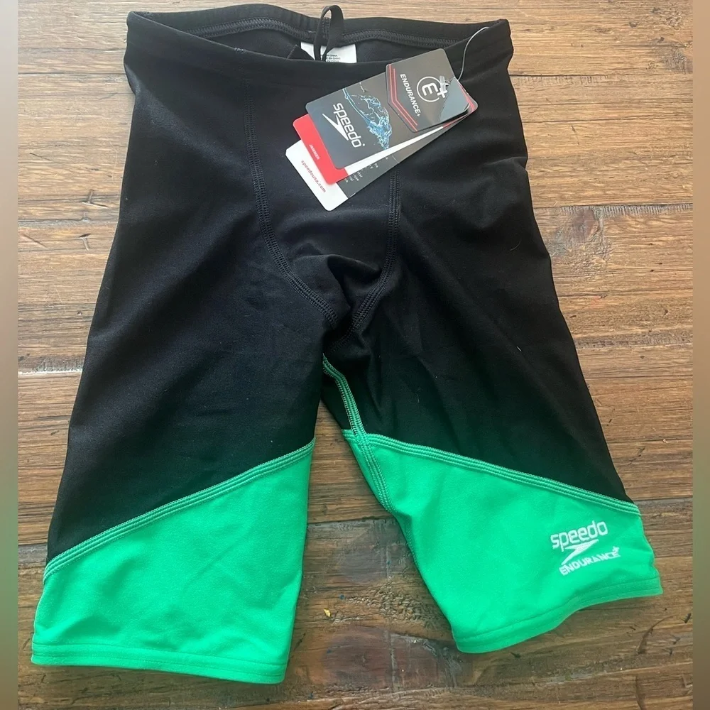 Speedo Mens Endurance Swim Trunks‎ in black and green